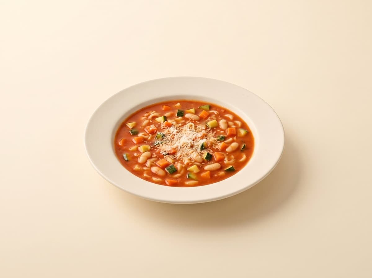 The plate: minestrone.