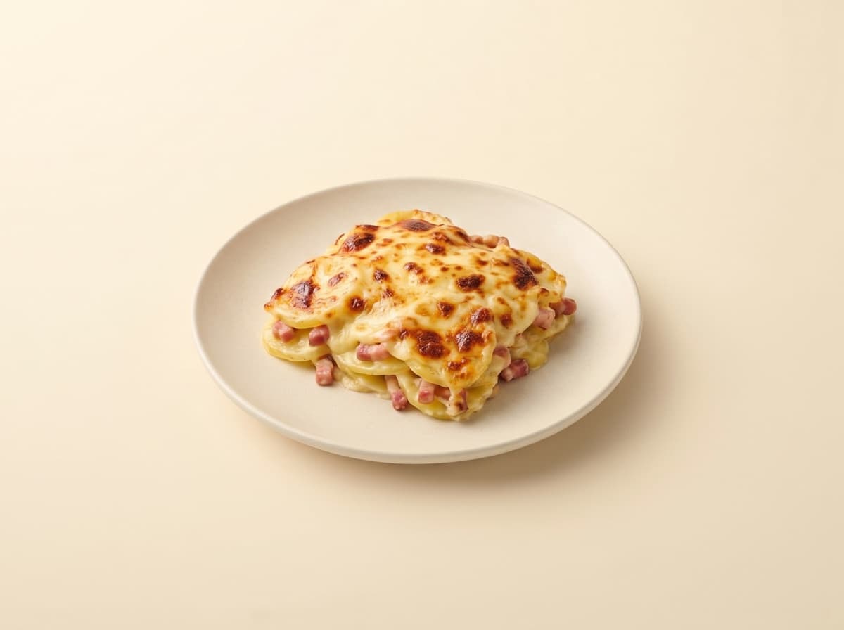 The plate: tartiflette.