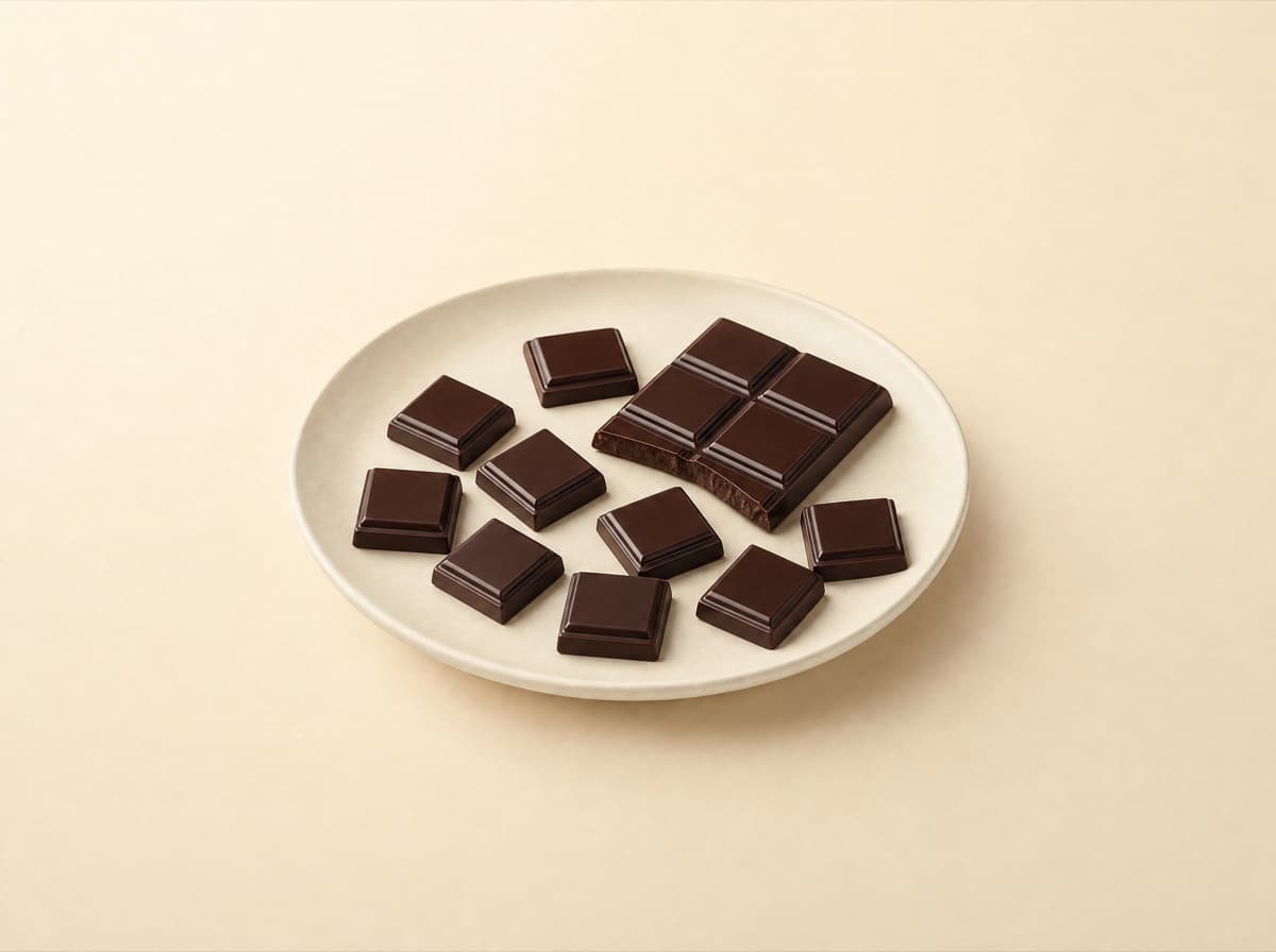 Dark chocolate, as this page weighs it.