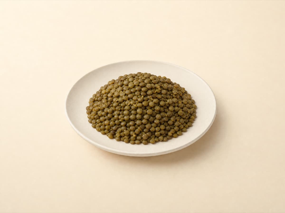 Lentils, as this page weighs it.