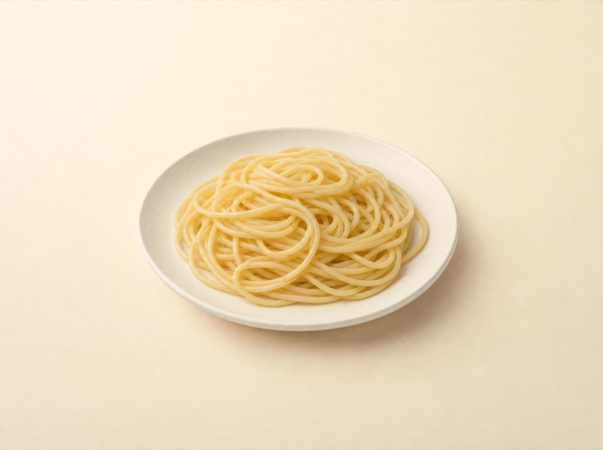 Cooked pasta, as this page weighs it.