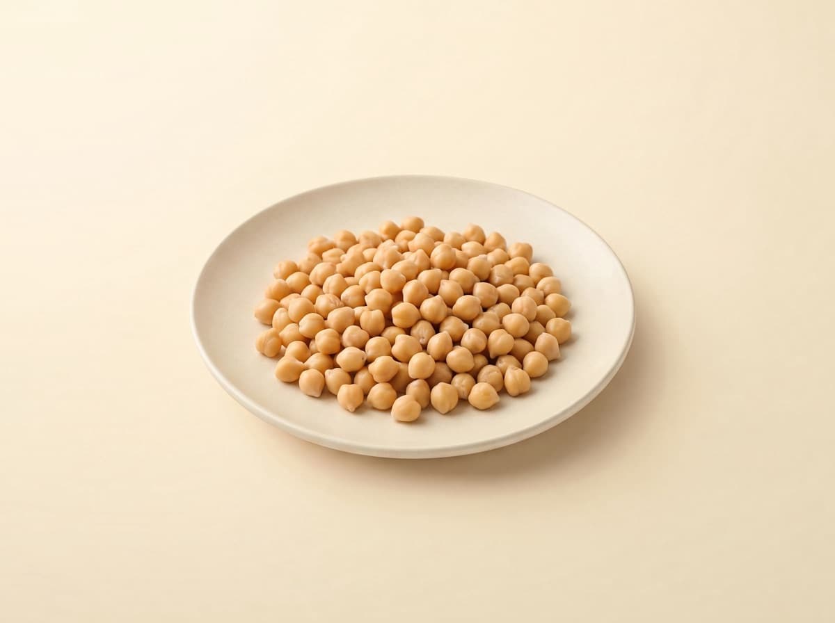 Chickpeas, as this page weighs it.